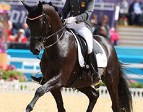 Morgan Barbançon Mestre and Painted Black at the 2012 Olympic Games in London :: Photo © Astrid Appels