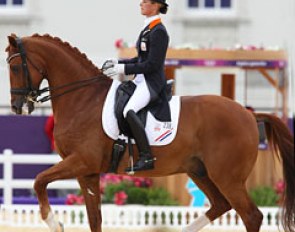Adelinde Cornelissen and Parzival at the 2012 Olympic Games :: Photo © Astrid Appels