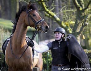 Louise Robson and Queen Elizabeth II's OTTB Quadrille xx :: Photo © Silke Rottermann