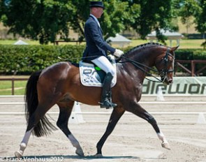 Deon Stokes on Bellario at the 2012 Australian Dressage Championships :: Photo © Franz Venhaus