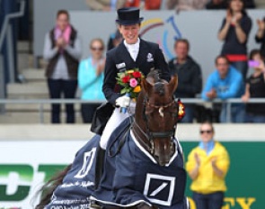 Helen Langehanenberg and Damon Hill are the 2013 CDIO Aachen Grand Champions :: Photo © Astrid Appels