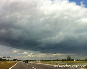 Amazing cloud formations upon entering Denmark :: Photo © Astrid Appels