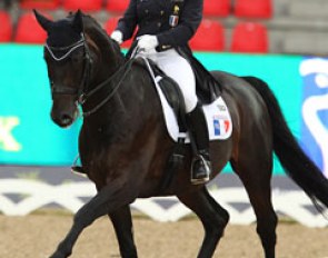 Karen Tebar and Florentino at the 2013 European Dressage Championships in Herning, Denmark :: Photo © Astrid Appels