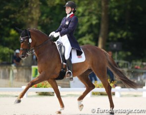 Pippa Hutton and Duela at the 2013 European Young Riders Championships in Compiegne, France :: Photo © Astrid Appels