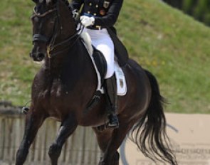 Florine Kienbaum on the handsome Don Windsor. This horse showed some of the best pirouettes at the competition