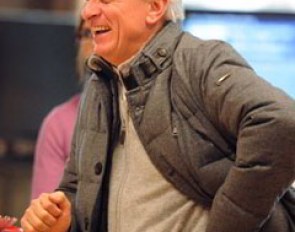 Breeder and trainer Wolfram Wittig is all smiles