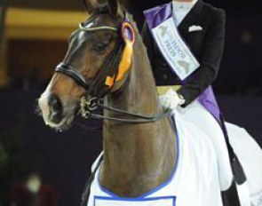 Brigitte Wittig and Balmoral win the 2013 Louisdor Cup Final in Frankfurt :: Photo © Barbara Schnell
