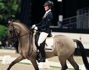 Belgian Elle Peytier and Valentino finish second in the pony kur