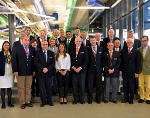 The members of the FEI Bureau pictured at the Montreux Music and Convention Centre 2m2c in Switzerland :: Photo © Edouard Curchod/FEI