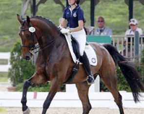 Ayden Uhlir and Sjapoer at the 2013 North American Young Riders Championships :: Photo © Sue Stickle