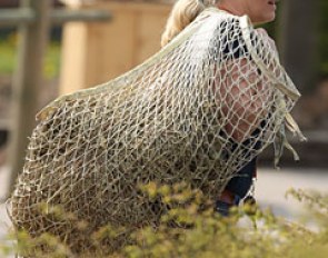 A traditional hay net
