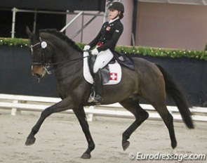 Swiss Young Rider Tamara-Lucia Roos on Amaretto XII at the 2013 CDI Roosendaal Indoor
