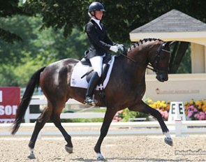 Nadine Burberl and Fashion Designer OLD at the 2013 U.S. Young Horse Championships :: Photo © Mary Phelps