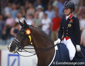 Charlotte Dujardin and Valegro win the Grand Prix Kur to Music at the 2014 CDIO Aachen :: Photo © Astrid Appels