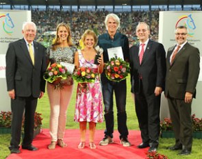 Carl Meulenbergh, President ALRV, Astrid Appels, Pam Langrish, Arnd Bronkhorst, Hubert Herpers, CEO Sparkasse Aachen and Helmut Schiffer, General Manager Rheinischer Sparkassen- und Giroverband.