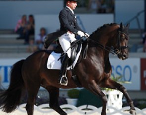 Canadian WEG team rider David Marcus on Chrevi's Capital. He's now based at Jan Bemelmans' stable near Dusseldorf but will soon go into Canadian WEG Team training camp in Aachen.