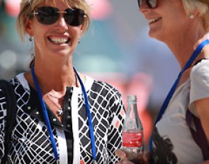 Anky van Grunsven chatting with Matthias' Step mom and Totilas' co-owner Ann Kathrin Linsenhoff
