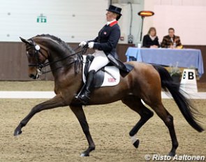 Fiona Bigwood on Sir Donato at the 2014 CDI Addington :: Photo © Risto Aaltonen