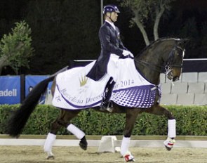 Spencer Wilton and Super Nova win the Grand Prix at the 2014 CDI Barcelona :: Photo © Top Iberian