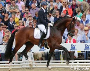 Claudia Rüscher and Baccardi at the 2014 Bundeschampionate :: Photo © LL-foto