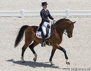 Alizee Froment and Ehrendorf at the 2014 CDI Caen WEG Test Event :: Photo © Leanjo de Koster