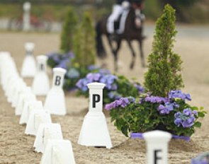 The dressage arena at the 2014 European Pony Championships in Millstreet