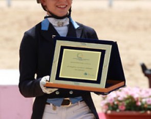 Junior Alice Campanella was named the best scoring Italian rider at the 2014 European Junior/Young Riders Championships and received a special trophy for her achievement