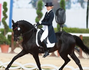 The Young Rider surprise of the day was without a doubt Ekaterina Melnik on the 13-year old Russian bred Indor. What a horse !! 