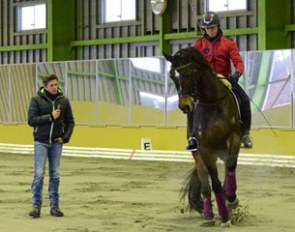 Christoph Koschel teaching the Japanese small tour riders in preparation of the 2014 Asian Games