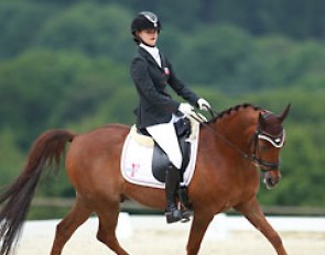 Danish Anne Sophie Sorensen on longtime Norwegian team pony Jumanji