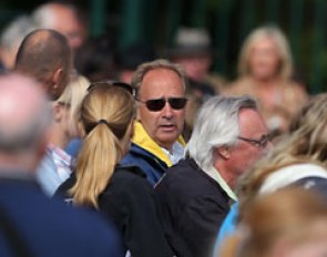 Swedish team captain Bo Jena in the crowds