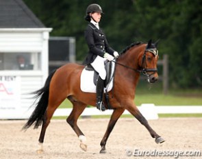 Laura Luyten and Nieuwmoeds Rudo at the 2014 CDI Kapellen :: Photo © Astrid Appels
