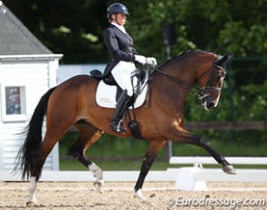 Kebie van der Heijden and Sunrise at the 2014 CDI Kapellen :: Photo © Astrid Appels
