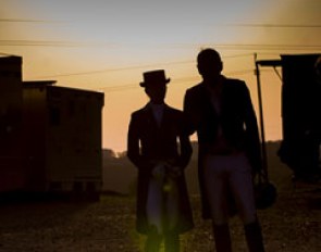A dressage sunset