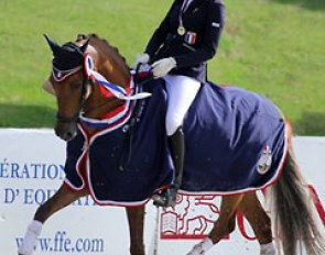 Clarissa Stickland and Diana win the 2014 French Pony Championships in Lamotte Beuvron :: Photo © Anne Sophie Delattre