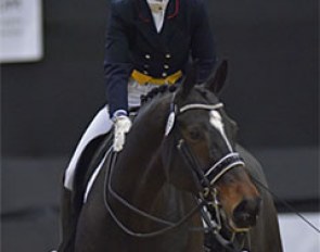 Pam Heglund on Letizia at the 2014 U.S. Dressage Finals :: Photo © Bob Tarr