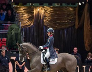 Charlotte Dujardin and Valegro set two new world records at the 2014 CDI-W London :: Photo © Jon Stroud