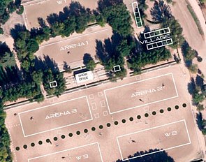 The outdoor arenas at the Club de Campo Villa de Madrid