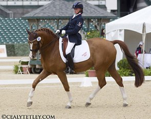 Camille Bergeron and Lowelas at the 2014 North American Junior Riders Championships :: Photo © Cealy Tetley