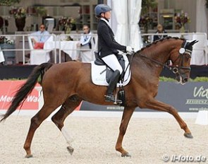 Nicole Casper and Dallas in the Bundeschampionate qualifier at the 2014 CDI Perl :: Photo © LL-foto
