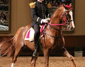 Jean-Paul Largy during the traditional "Réprise des Écuyers" (quadrille)