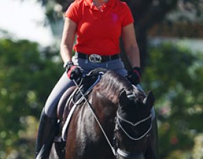 Carol Cohen finished her ride on the 13-year old Oldenburg mare Samt und Seide (by Sandro Hit x Donnerhall)