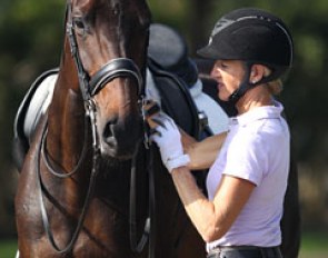 Tuny Page getting ready to ride Castillia