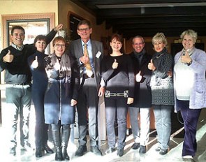 Alban Tissot, Natallia Rubashko, Kirsten Sogaard, Lars Andersson, Eva-Maria Vint-Warmington, Lee Tubman, Tiina Karkkolainen & Kristi Wysocki are 8 of the 13 that passed the FEI Judges Exam at the 2014 CDI-W Stuttgart
