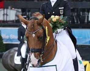 Charlott Maria Schürmann and Burlington win the 2014 Piaff Forderpreis Finals in Stuttgart :: Photo © LL-foto