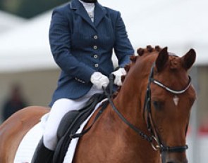 Anne Troensegaard on the functional Danish Trakehner Litvinenko Sjaelstofte (by Imperio x Pidroneur). The chestnut stallion is very lightfooted and has more power from behind than most Trakehners
