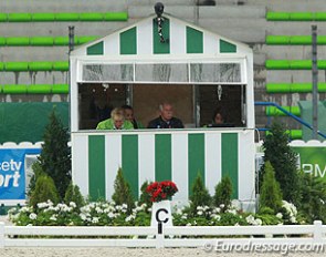 Colourful judging huts at the 2014 World Equestrian Games :: Photo © Astrid Appels