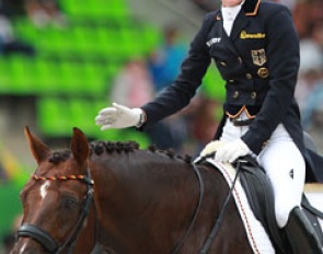 Helen Langehanenberg and Damon Hill at the 2014 World Equestrian Games :: Photo © Astrid Appels