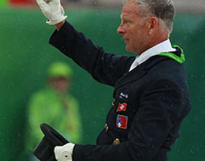 Hans Staub had hid a Swiss flag in his top hat and started waving it as soon as he finished his test