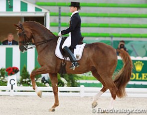 Isabell Werth and Bella Rose in the Grand Prix at the 2014 World Equestrian Games :: Photo © Astrid Appels